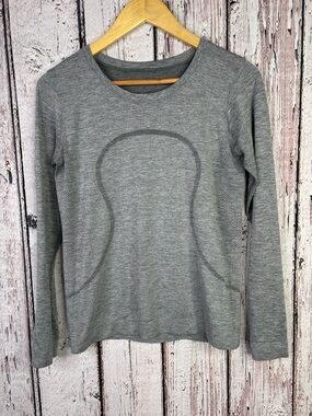 🍋Lululemon Swiftly Tech Long Sleeve (Breeze) Relaxed Fit Size 6 Heather Gray EUC